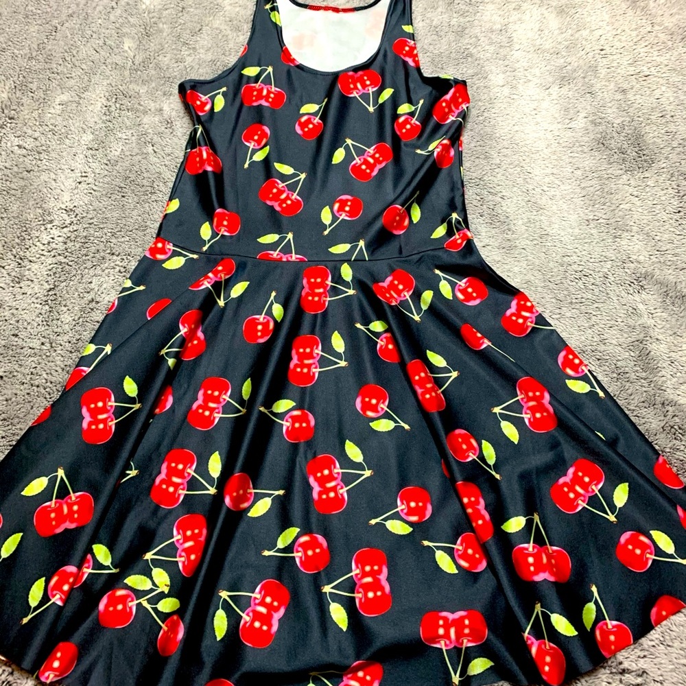 Silky cherry dress
